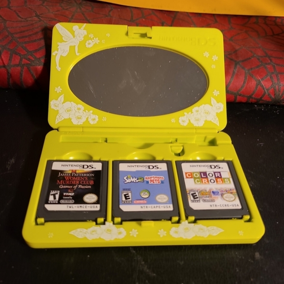 Tinkerbell case and mirrpr for 3 ds nintendo game cartages.  4 inches long 2 1/2 - Picture 1 of 7